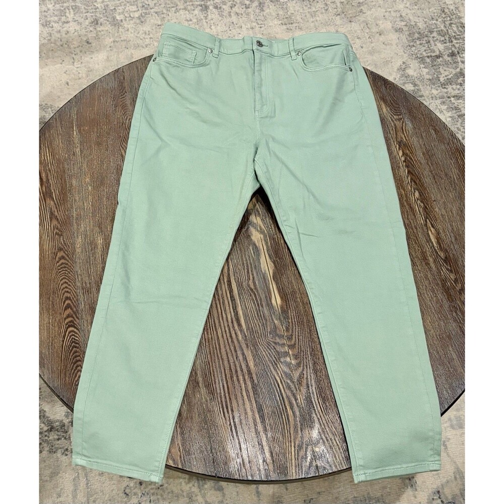 LOFT “The Skinny” High-Rise Ankle Jeans - Sage Green - Sz 14 (32) - NWT